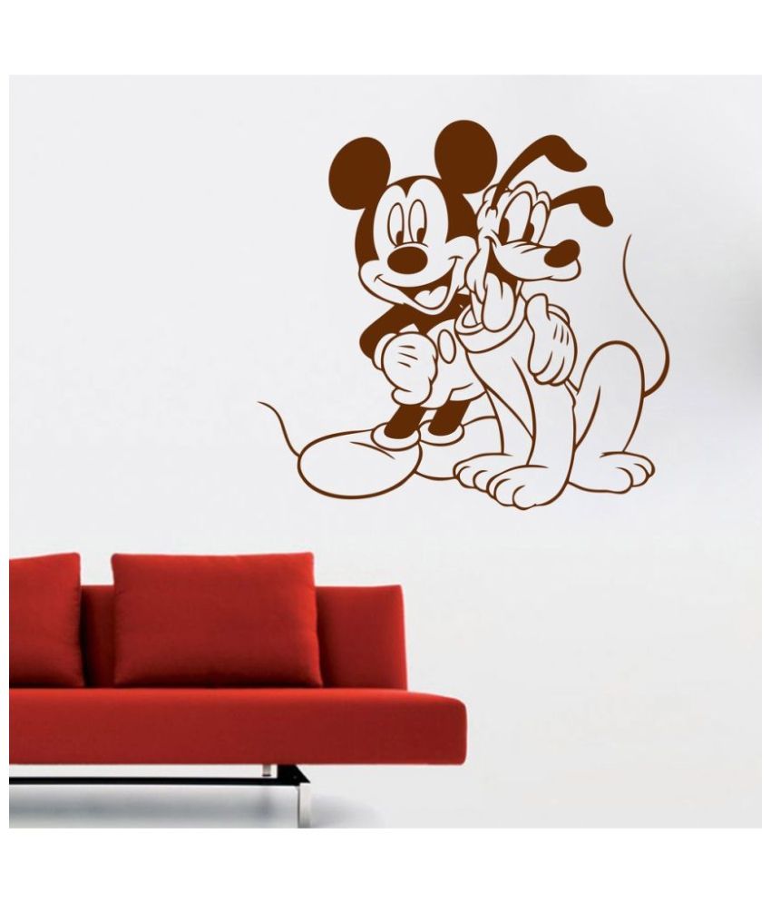     			Decor Villa Micky and Pluto PVC Wall Stickers