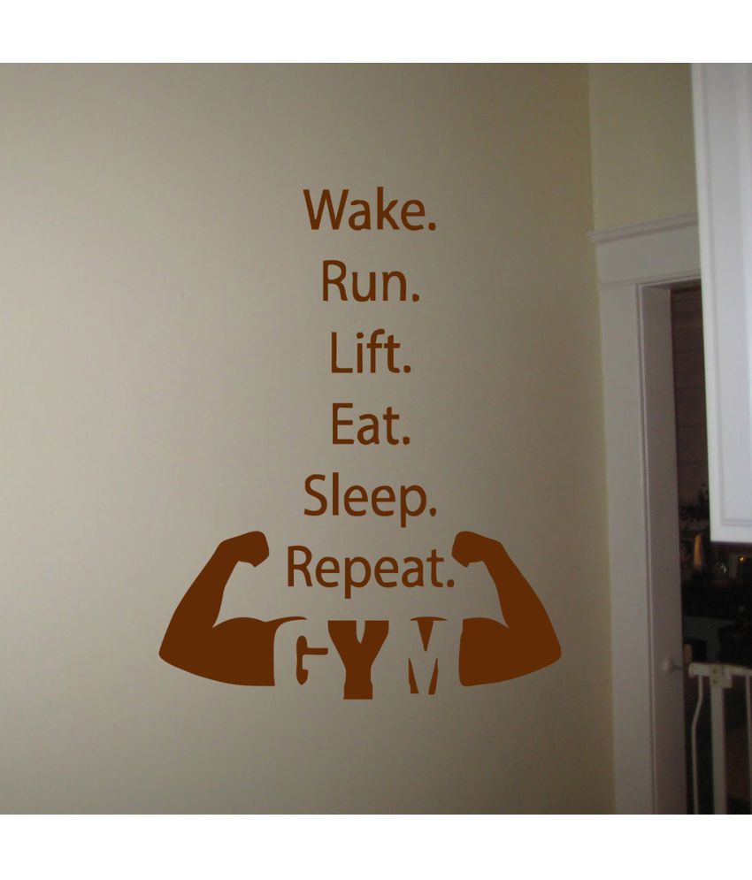     			Decor Villa Wake Run Lift PVC Wall Stickers