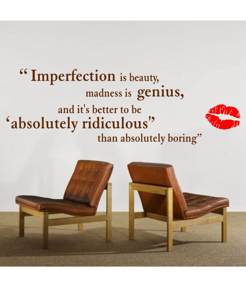     			Decor Villa Imperfection is beauty PVC Wall Stickers