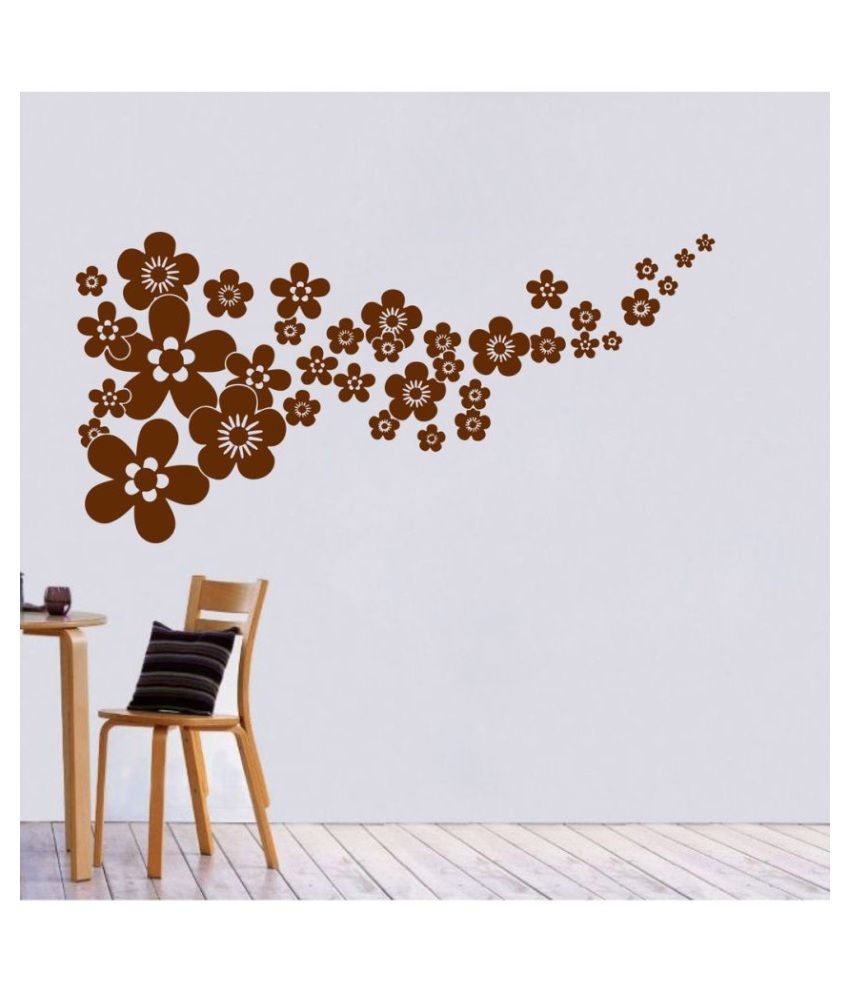     			Decor Villa Flowers Design PVC Wall Stickers