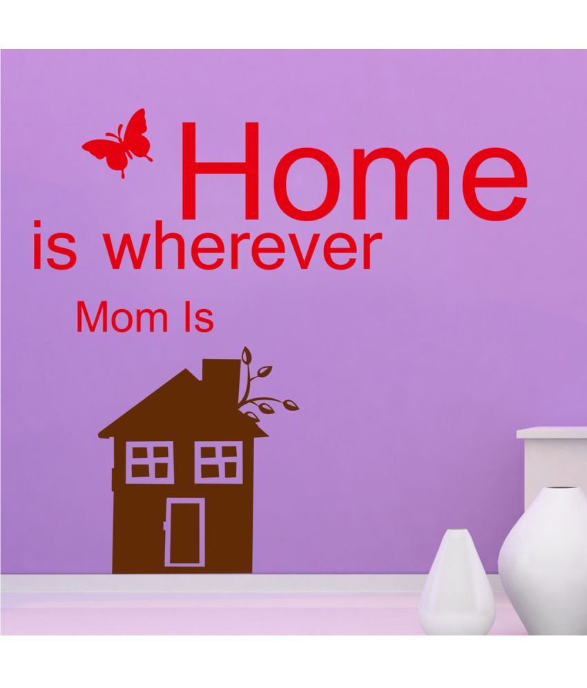     			Decor Villa Home Is Wherever Wall PVC Wall Stickers