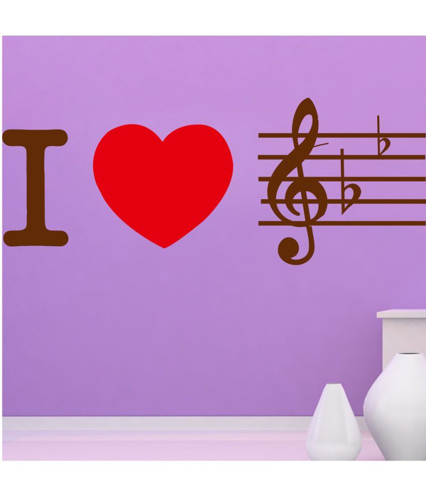     			Decor Villa I And Heart PVC Wall Stickers