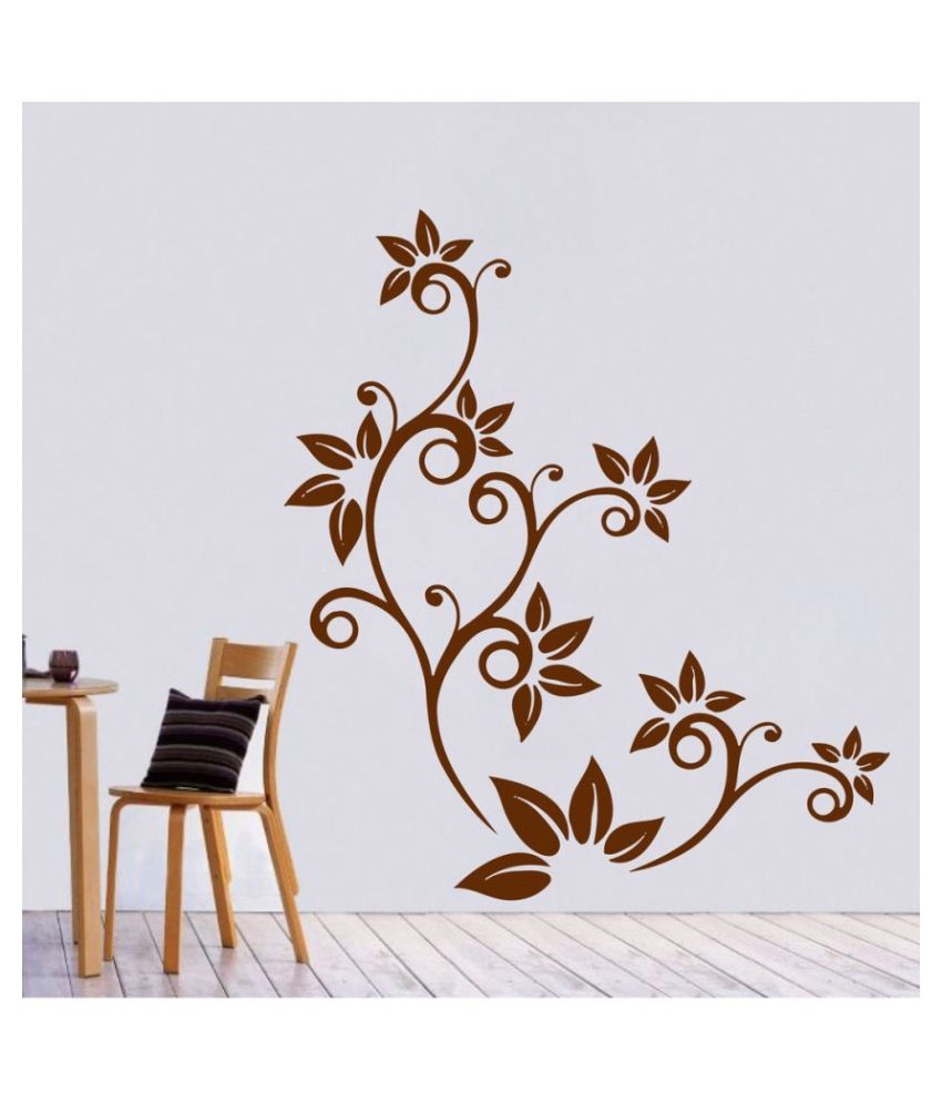     			Decor Villa Abstract Flower PVC Wall Stickers