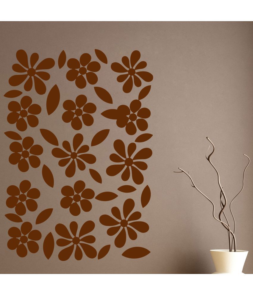     			Decor Villa Face On Floral PVC Wall Stickers
