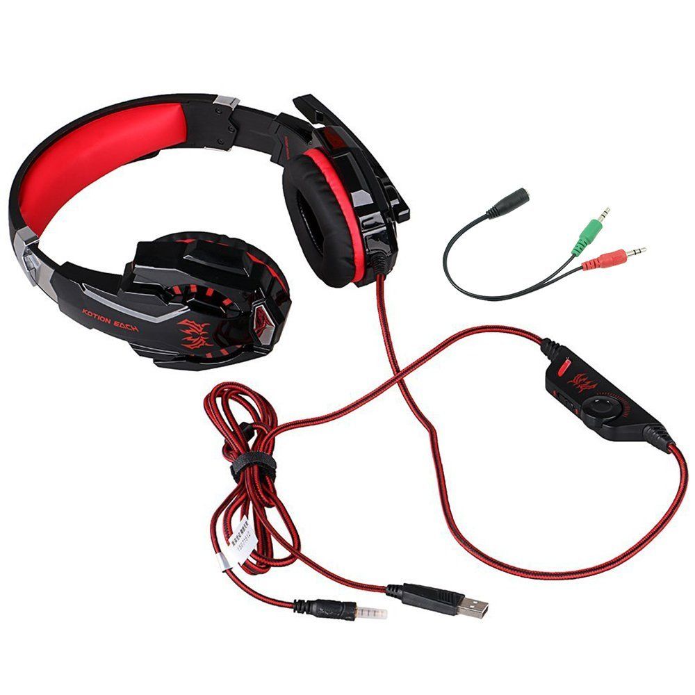 Buy Kotion Each G9000 Over Ear Gaming Headphones with Mic and LED for