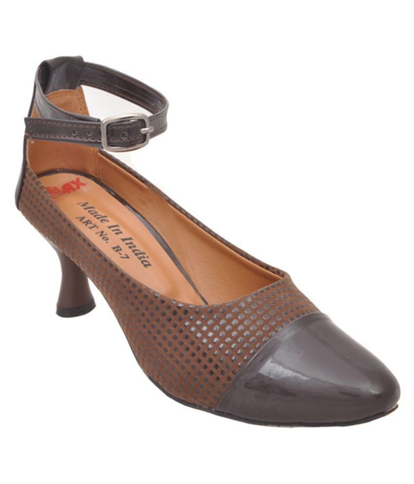 Relax Brown Kitten Heels Price in India Buy Relax Brown Kitten Heels