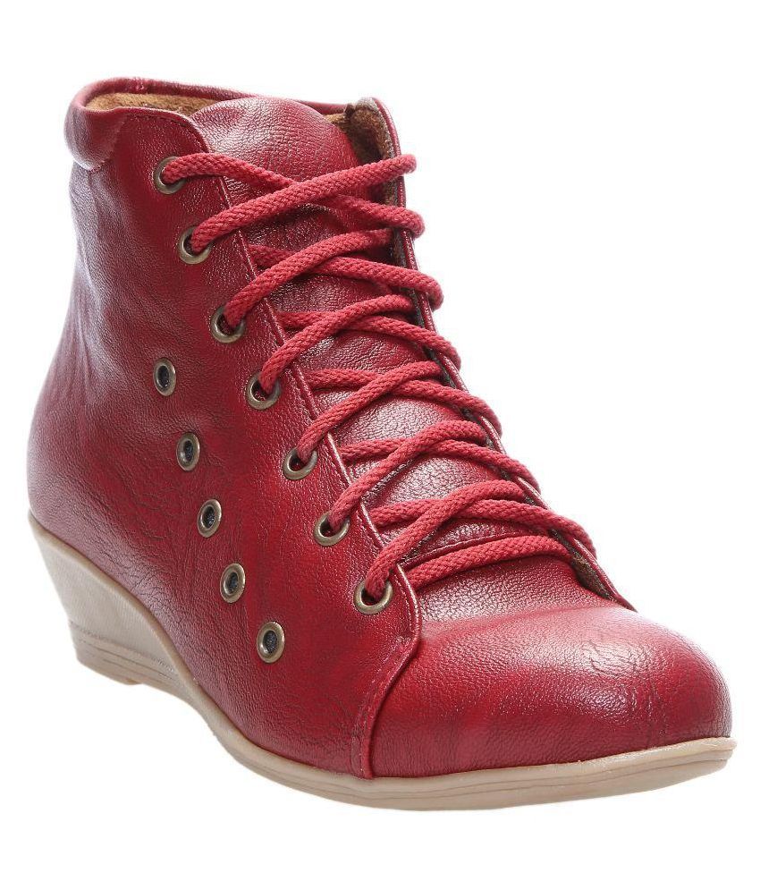 womens maroon booties