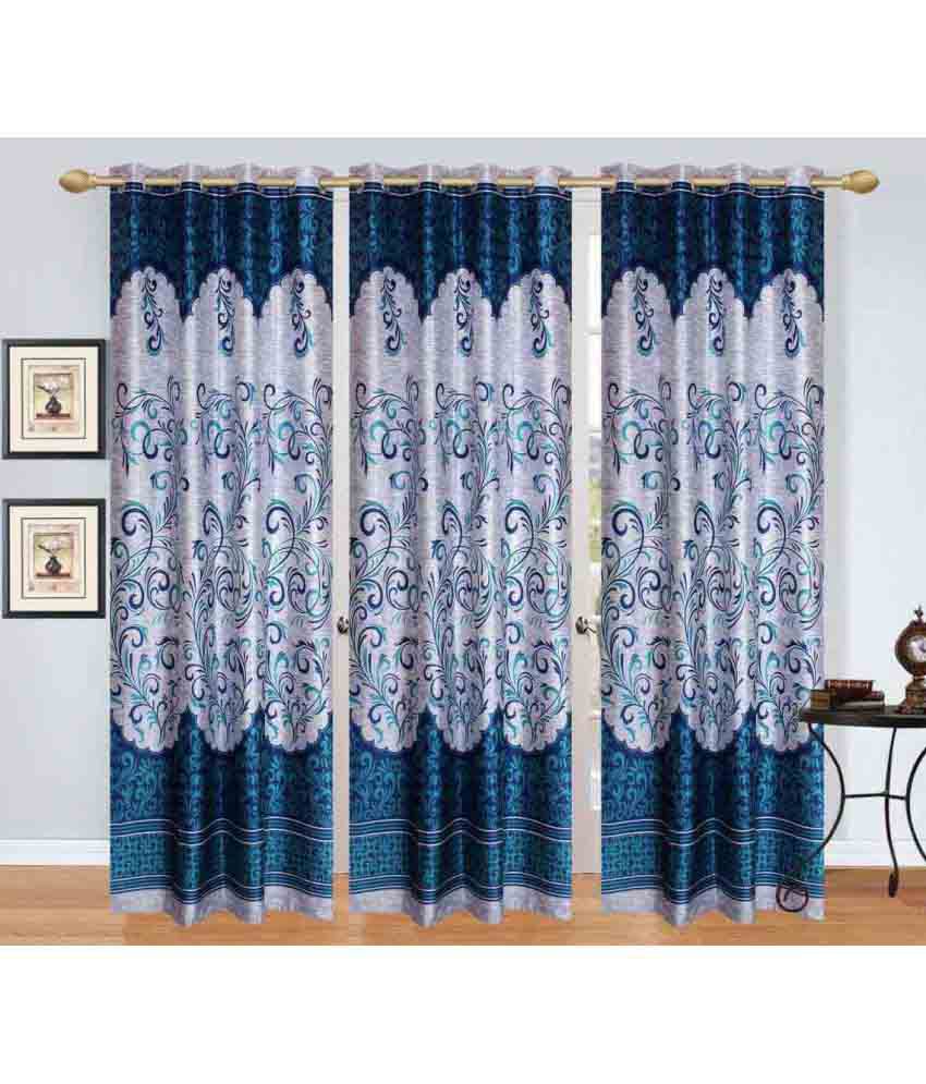     			Stella Creations Set of 3 Door Eyelet Curtains