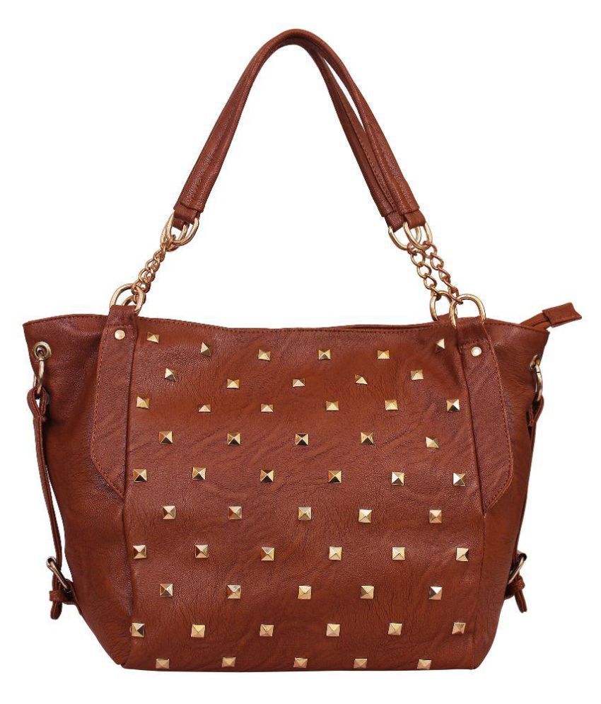 Lychee Bags Brown Cotton Shoulder Bag Buy Lychee Bags Brown Cotton