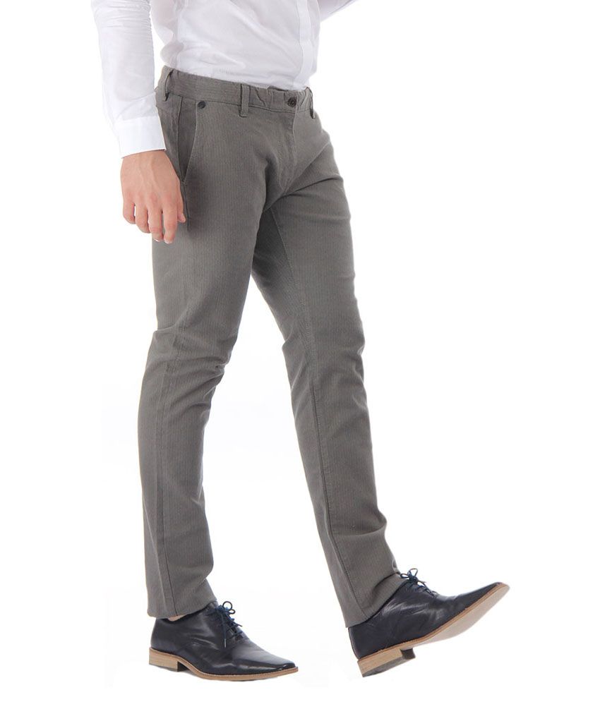 dark grey trouser combination