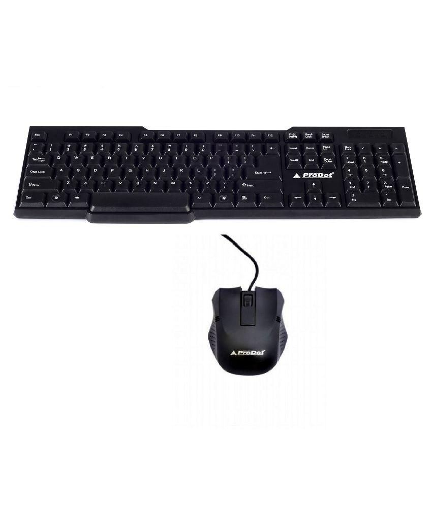     			ProDot kb-207s Black USB Wired Keyboard Mouse Combo
