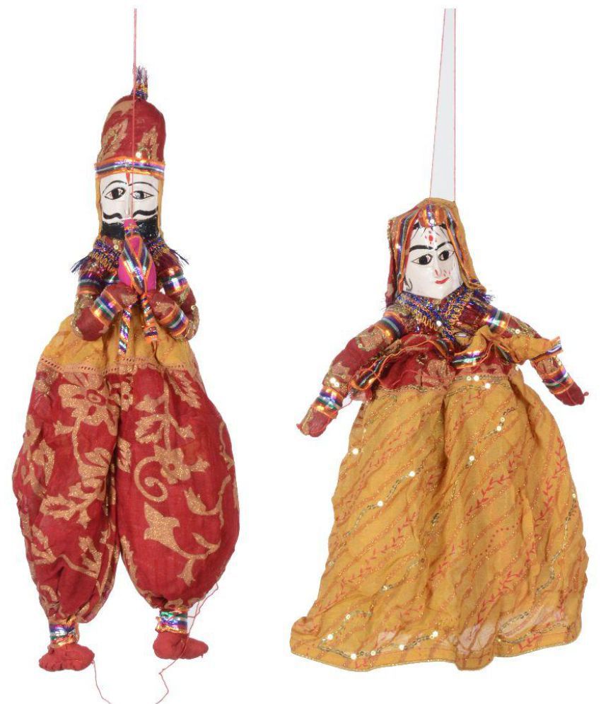     			Apratim Fabric Couple Figurines Beige