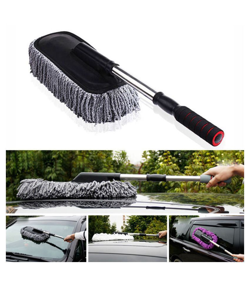     			Scratch-Free Car Cleaning Microfibre Telescopic Duster for Car Cleaing or Washing (Multi color) -1 piece