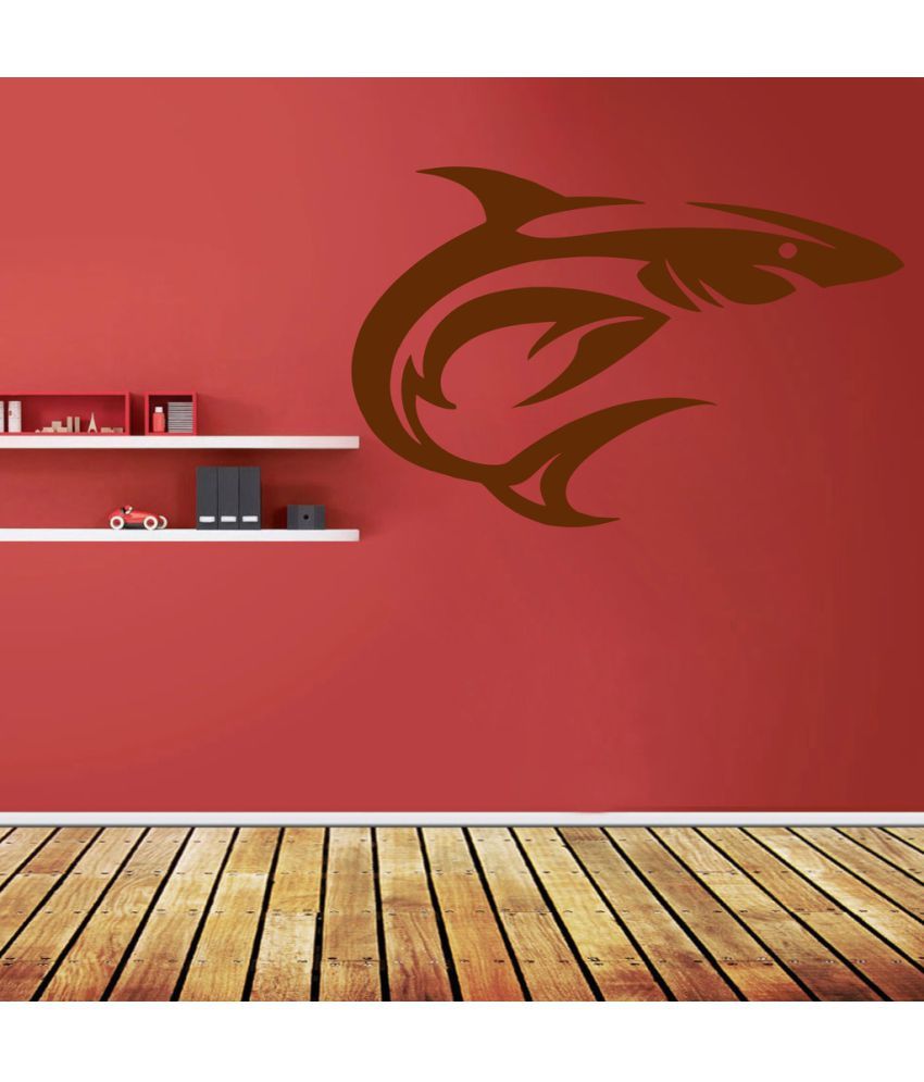     			Decor Villa Flying Shark PVC Wall Stickers