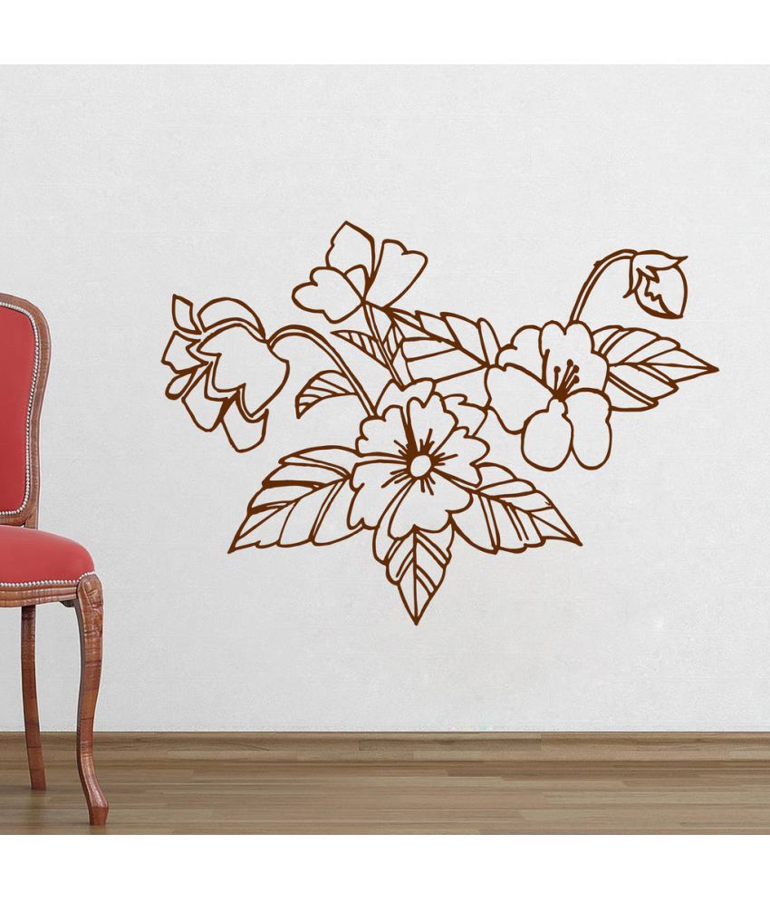     			Decor Villa Flowers PVC Wall Stickers