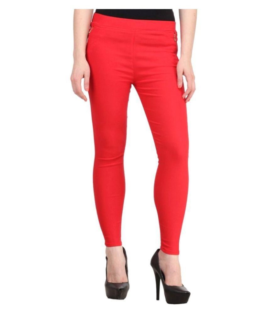 red jeggings online