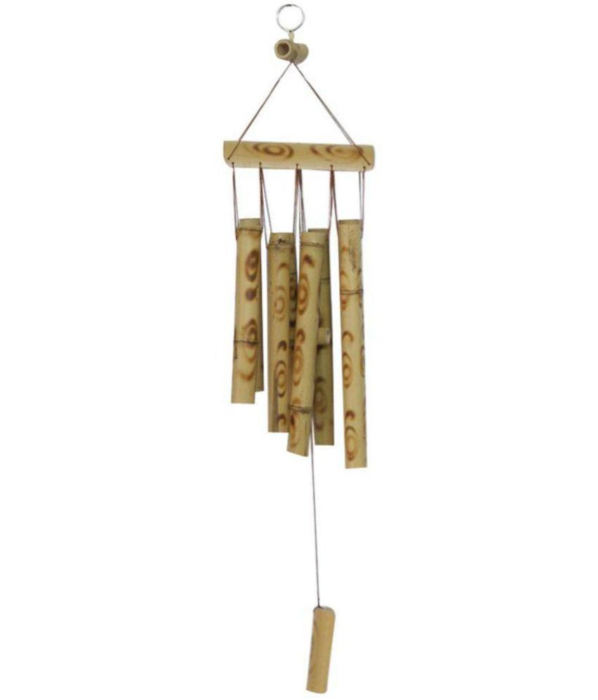 Aaradhi Divya Mantra Feng Shui Bamboo Wind Chime Wall Sculpture Aaradhi Divya Mantra Feng Shui Bamboo Wind Chime Wall Sculpture Beige