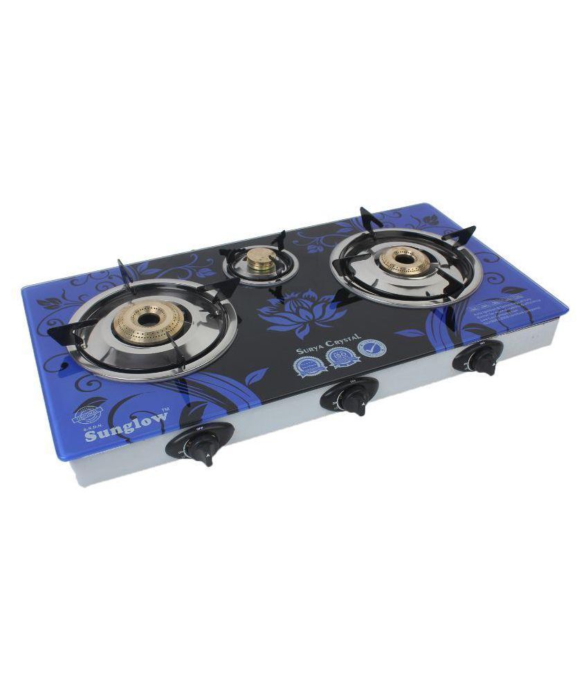 surya kap 3 burner glass top automatic