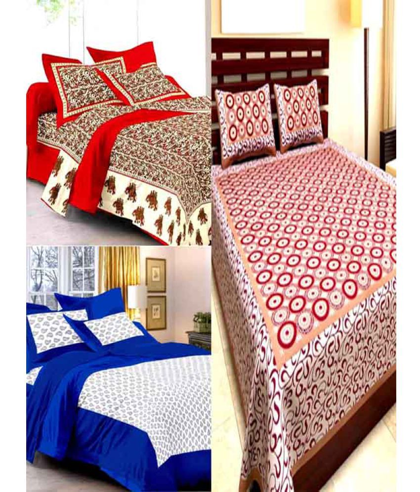 UniqChoice King Cotton Ethnic Bed Sheet Buy UniqChoice King Cotton
