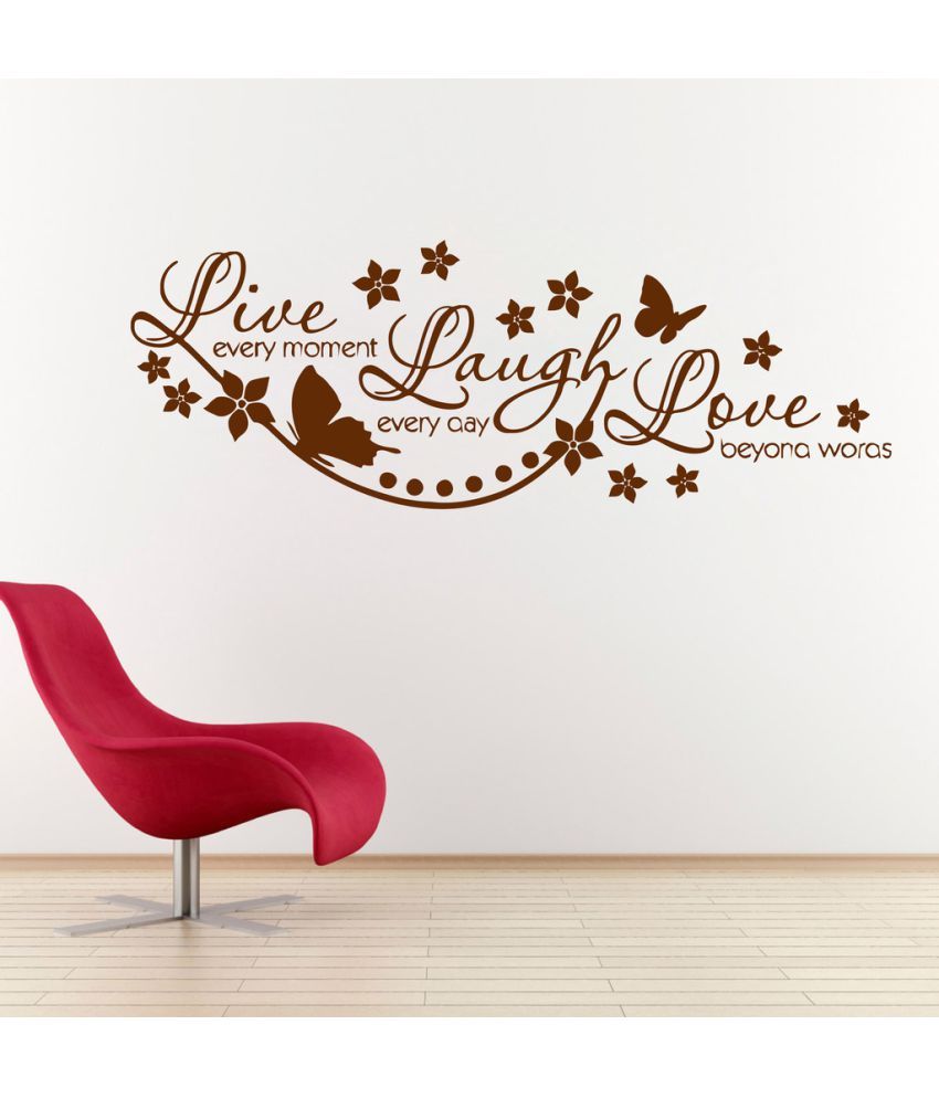     			Decor Villa Live Every Moment PVC Wall Stickers