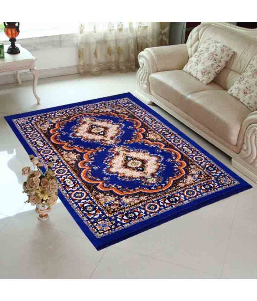 ExportHub Blue Jute Carpet Ethnic 4x6 Ft. Buy ExportHub Blue Jute