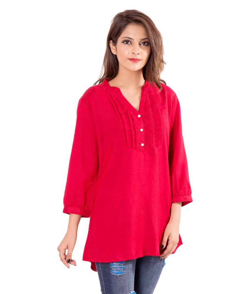 GOODWILL Rayon Tunics - Red - Buy GOODWILL Rayon Tunics - Red Online at ...