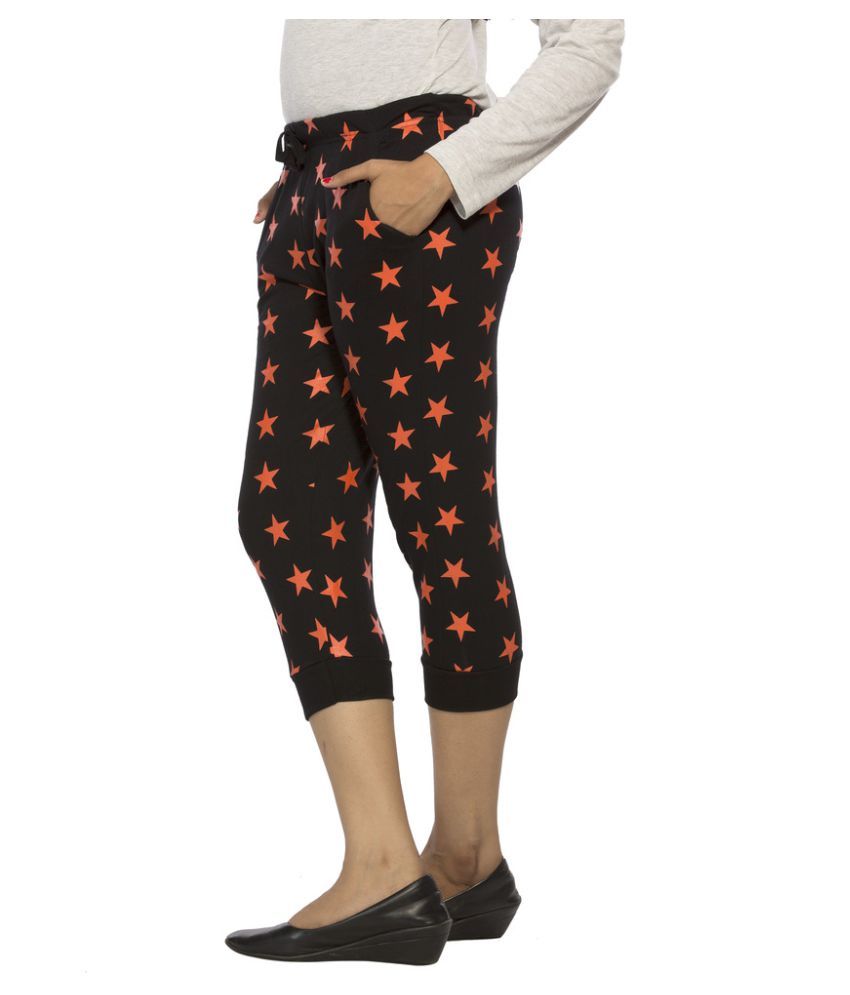 Buy Clifton Black Cotton Capris Online at Best Prices in India - Snapdeal