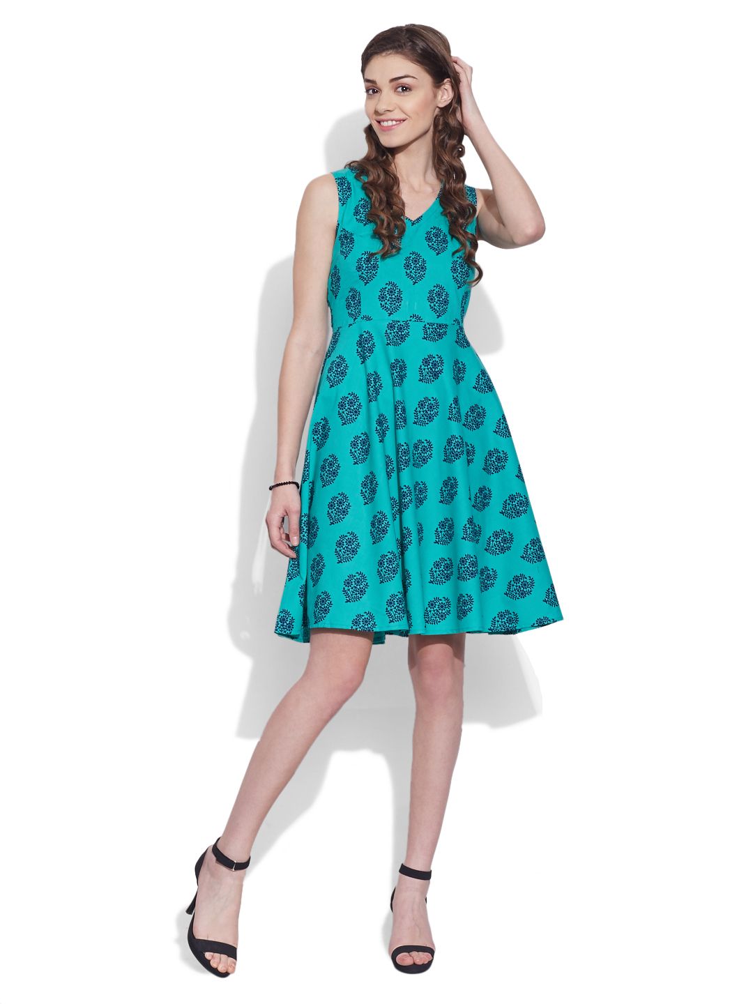 Very Me Turquoise Cotton Dresses Buy Very Me Turquoise Cotton Dresses