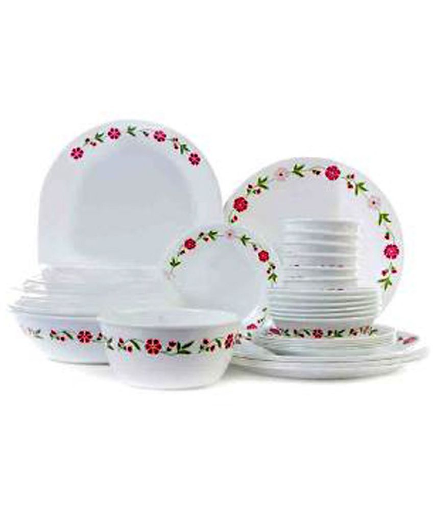 Corelle Livingware White Dinner Set - 30 Pcs: Buy Online at Best Price