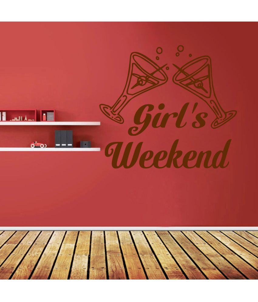     			Decor Villa Girl's Weekend PVC Wall Stickers