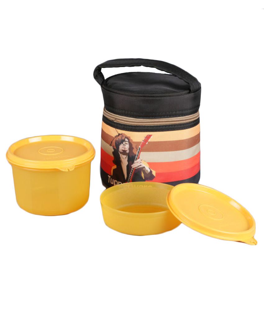 Tupperware Yellow Plastic Lunch Box with Insulated Bag Buy Online at