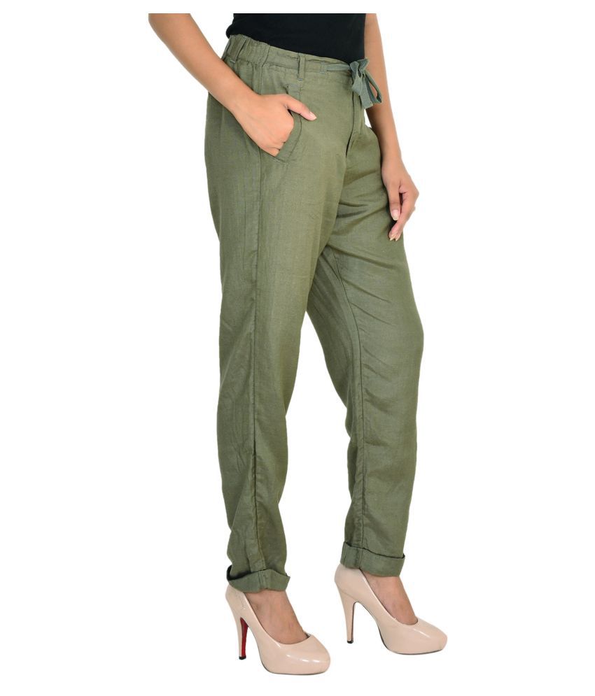 Buy Goodwill Green Rayon Formal Pants Online at Best Prices in India ...
