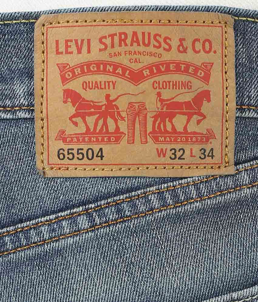 Levis Blue 65504 Skinny Fit Jeans - Buy Levis Blue 65504 Skinny Fit ...