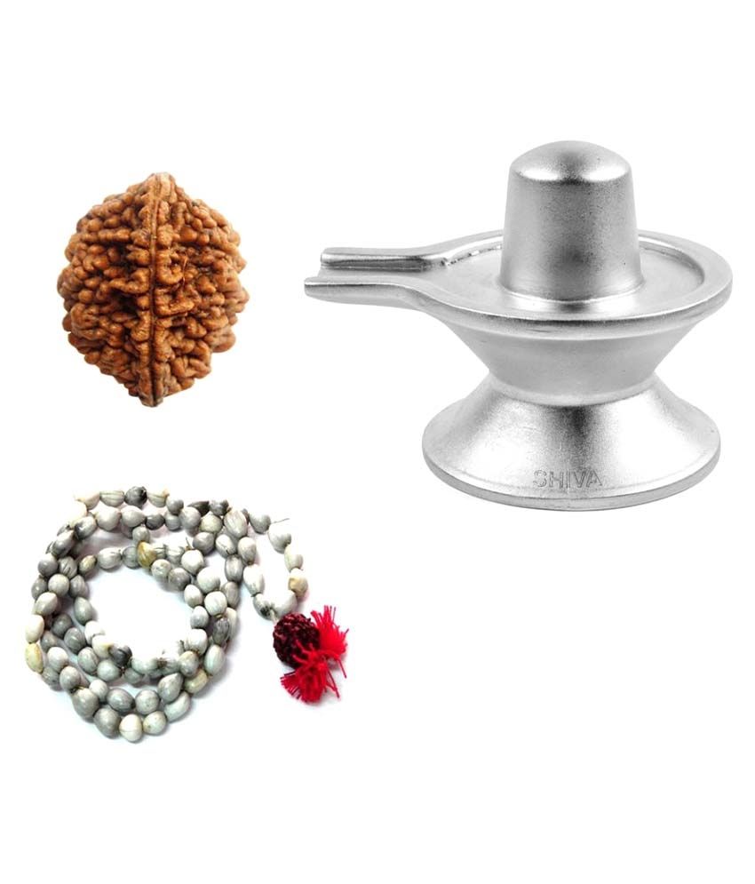     			Sanskritii Multicolour Parad Shivling with Vaijanti Mala and Rudraksh