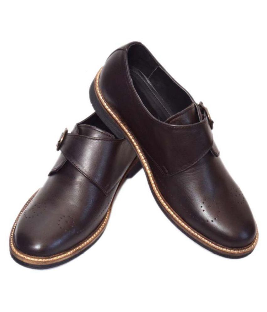 Adler shoes Monk Shoes Lifestyle Brown Casual Shoes - Buy Adler shoes ...
