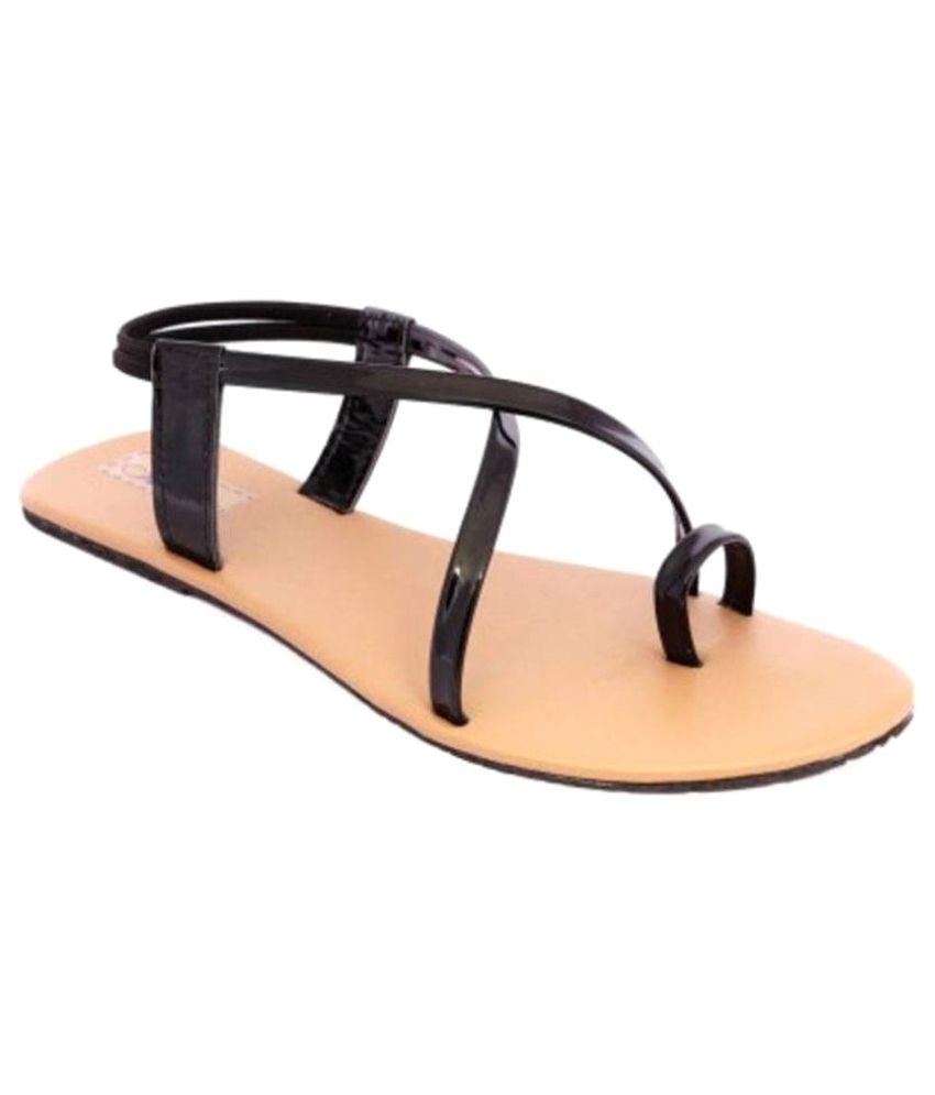 Step India Black Flats Price in India- Buy Step India Black Flats ...