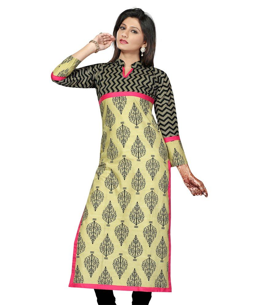 boat neck straight kurti design