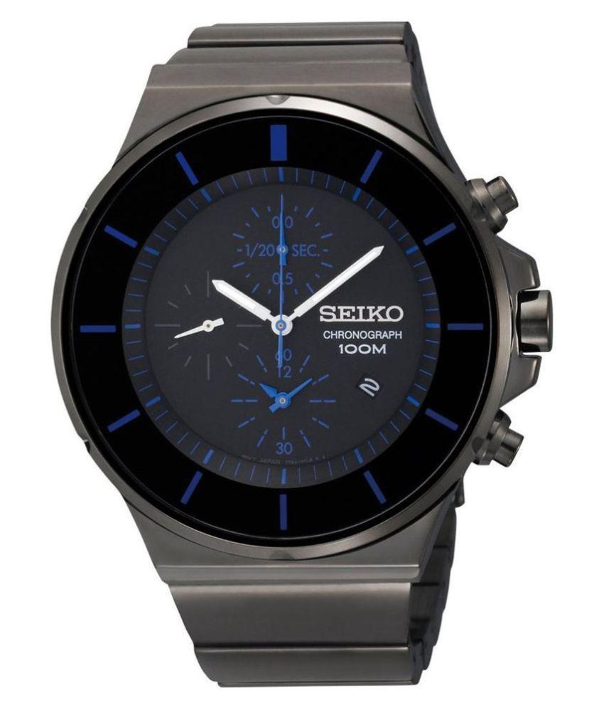 Seiko Black Metal Chronograph Watch for Men - Buy Seiko Black Metal  Chronograph Watch for Men Online at Best Prices in India on Snapdeal