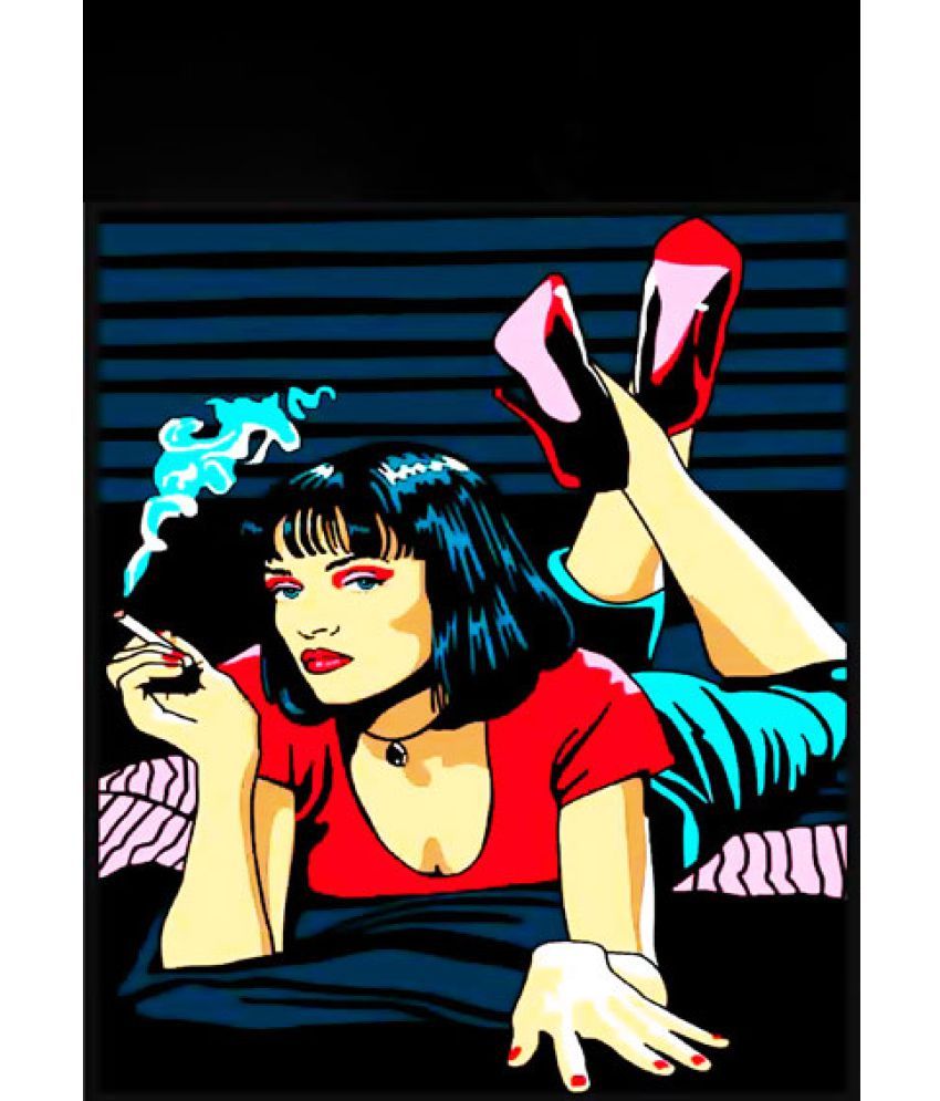 Ulta Anda Pulp Fiction Trendy Girl A4 Cotton Canvas Art Prints