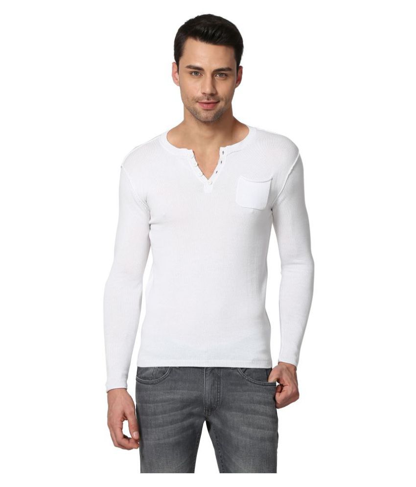 henley neck sweater