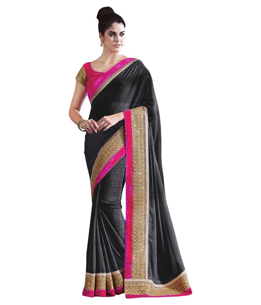     			Av Fashion Beige and Grey Chiffon Saree