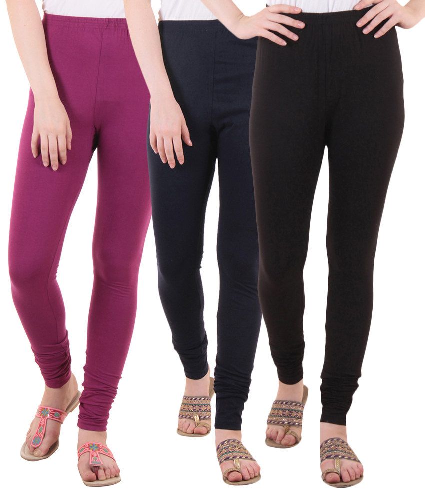     			Diaz Cotton Lycra Pack of 3 Leggings