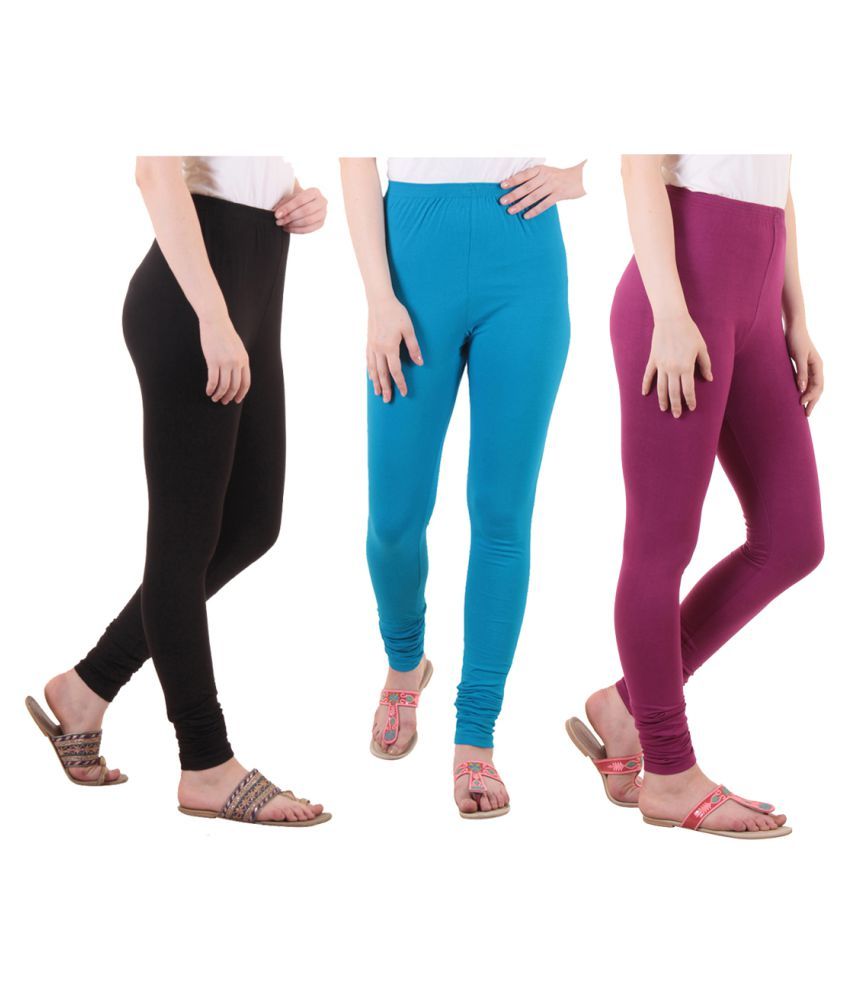     			Diaz Cotton Lycra Pack of 3 Leggings