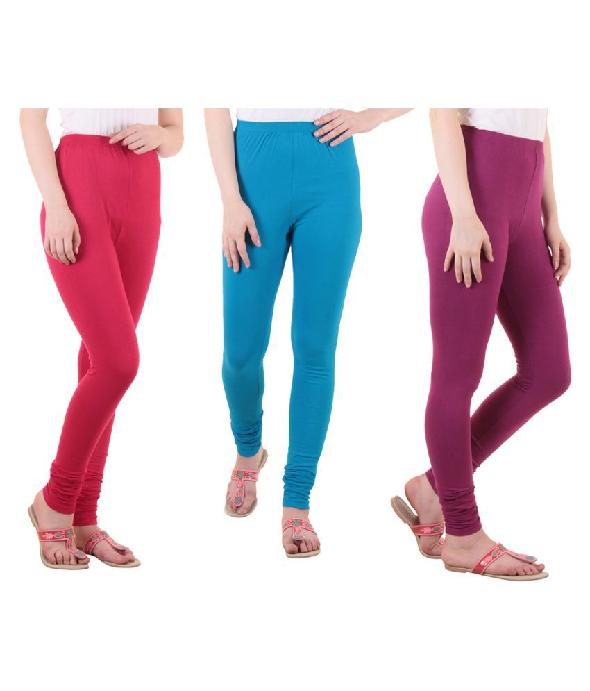     			Diaz Cotton Lycra Pack of 3 Leggings