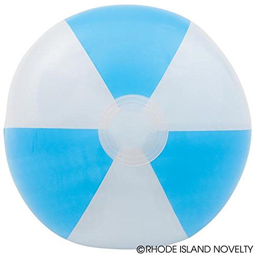 blue and white beach balls