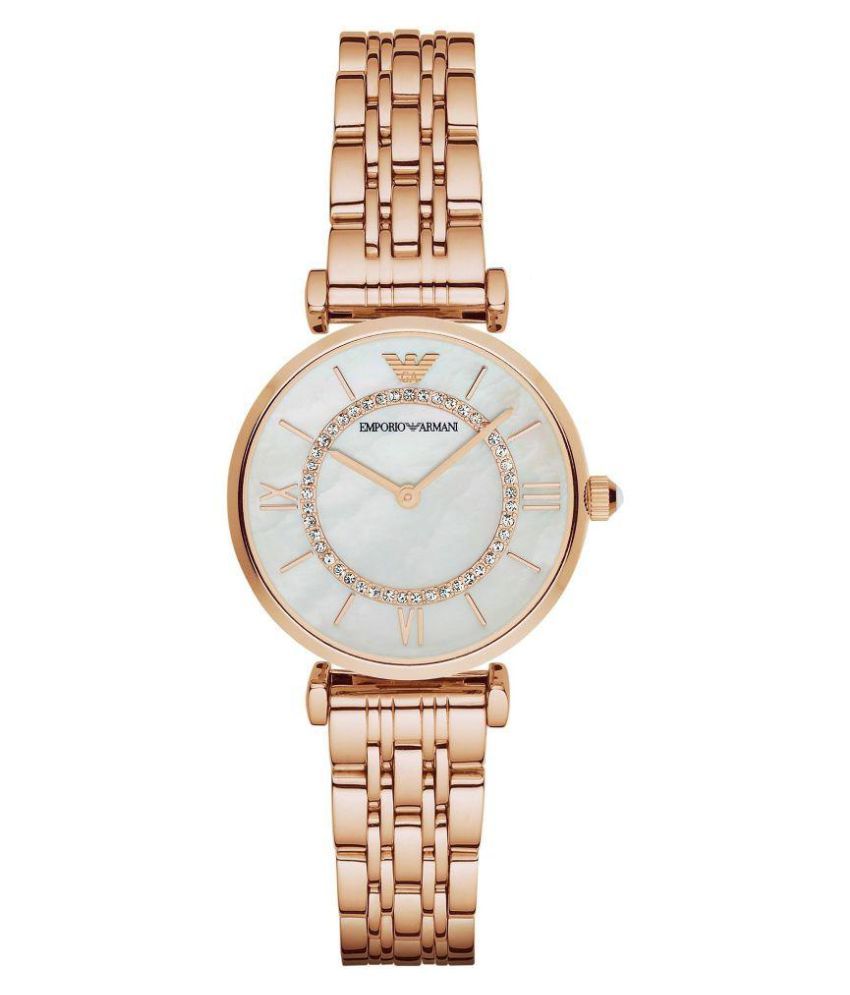 emporio armani golden watch