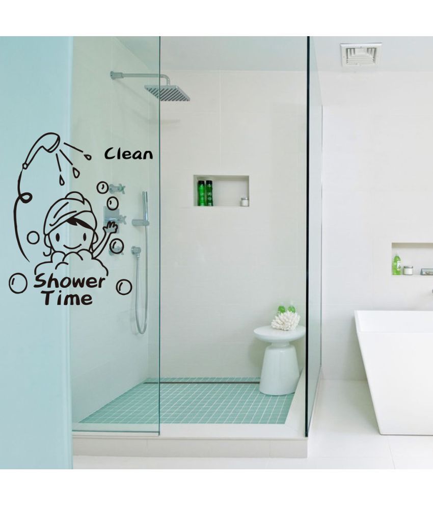     			Decor Villa Shower Time Vinyl Wall Stickers