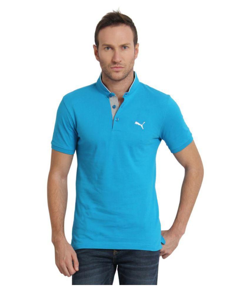 puma blue polo t shirt