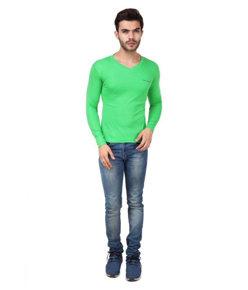 Unique Green V-Neck T-Shirt - Buy Unique Green V-Neck T-Shirt Online at ...