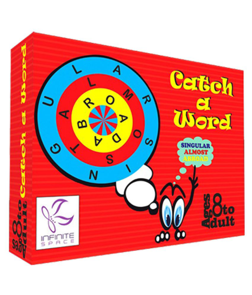 Infinite Space Red Catch a Word Card Game